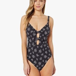 Polo Ralph Lauren Floral Double Tie One Piece Swimsuit - S